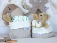 Utensilo - Baumwollfleece creme / Kord hellbeige