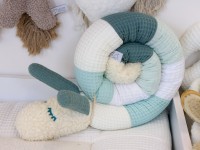 Stubenwagenschlange - creme, pastellmint, weiß, hellmint, altgrün