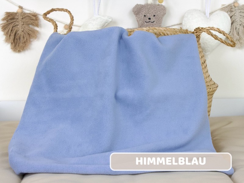 Baumwollfleece himmelblau