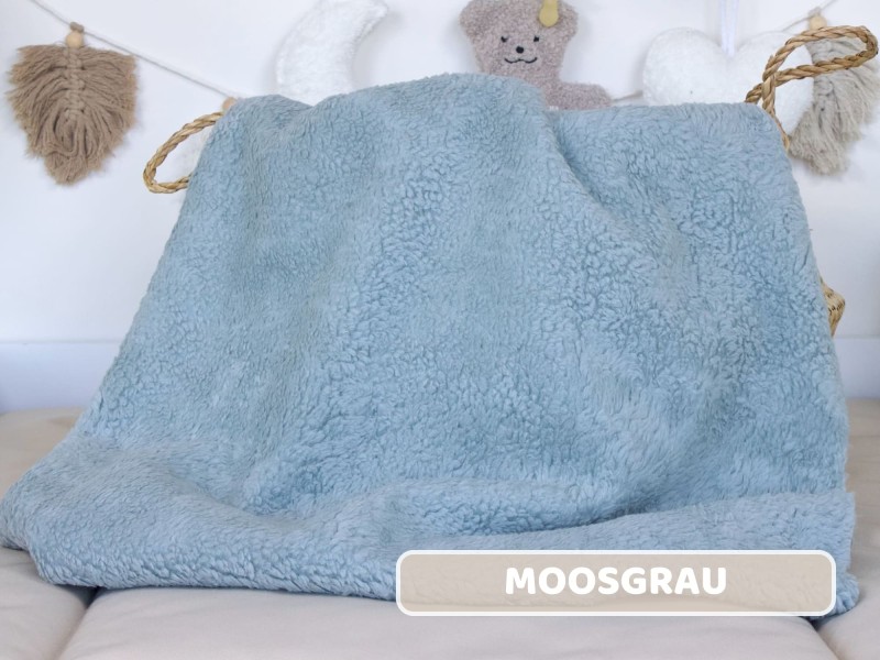 Teddyplüsch moosgrau