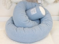Bettschlange Waffelpique BeBe hellblau