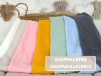 Stoffmuster Baumwollfleece