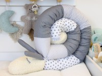 Bettschnecke - grau/weiß