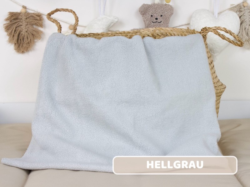 Baumwollfleece hellgrau