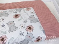 Krabbeldecke niedliche Nilpferde blush