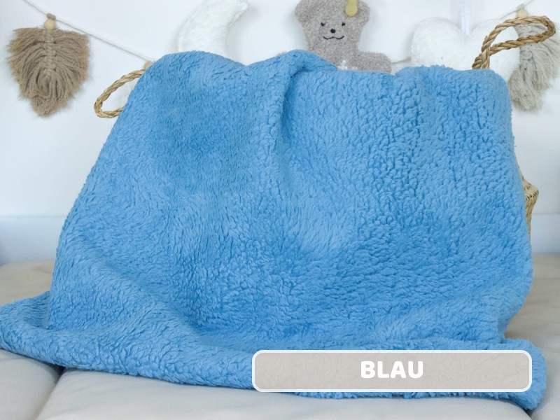 Teddyplüsch blau