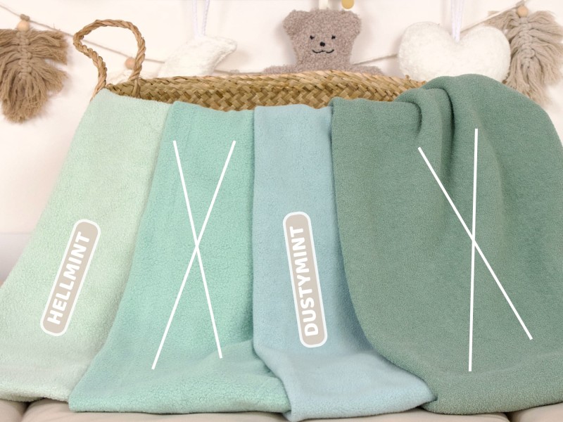 Baumwollfleece mint Farben