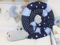 Bettschlange Nilpferd - dunkelblau / blau