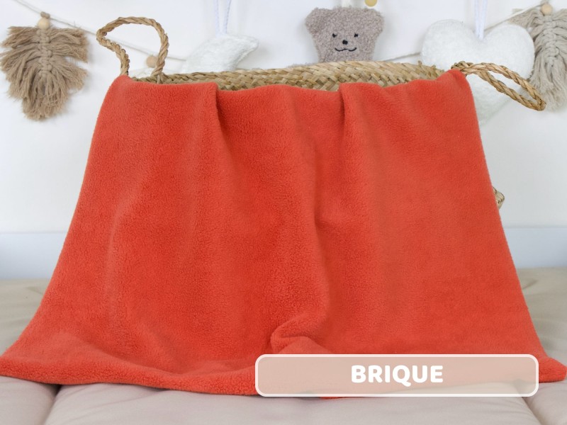 Baumwollfleece brique