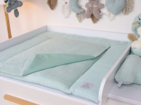 Wickeltischauflage - Waffelpique pastellmint / Frottee pastellmint